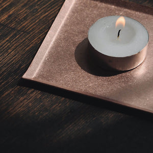 Matte Copper Square Tray - a.278-Home decor-a.278-santoku nyc