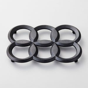 Cast Iron Trivet 'Seven Leaf' - Chushin Kobo-Trivet-Chushin Kobo-santoku nyc