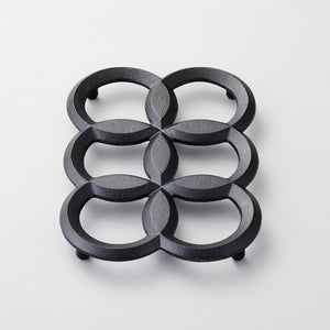 Cast Iron Trivet 'Seven Leaf' - Chushin Kobo-Trivet-Chushin Kobo-santoku nyc