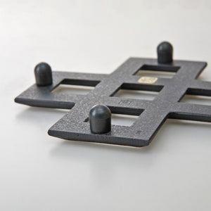 Cast Iron Trivet: Traditional Kumiko Lattice Design - Chushin Kobo-Trivet-Chushin Kobo-santoku nyc
