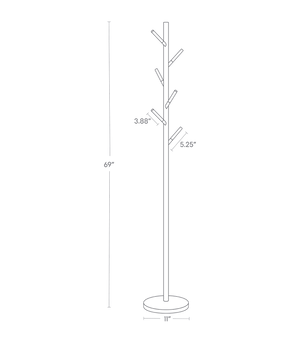 Coat Rack 70" H, Steel - Yamazaki Home-Coat Rack-Yamazaki Home-White-santoku nyc