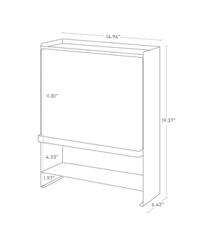 Concealable Spice Rack, Steel - Yamazaki Home-Kitchen Organizer-Yamazaki Home-White-santoku nyc