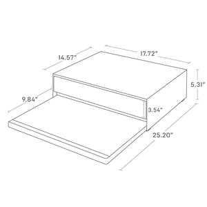 Countertop Drawer with Pull-Out Shelf - Steel TOWER