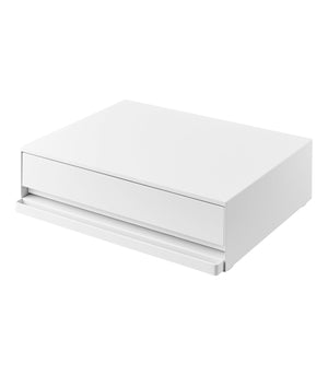 Countertop Drawer With Pull-Out Shelf, Steel - Yamazaki Home-Countertop Shelf-Yamazaki Home-White-santoku nyc