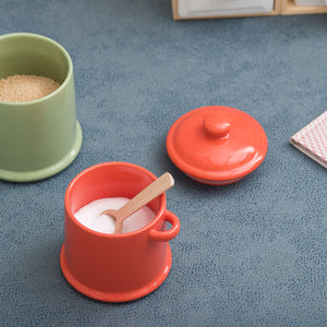 BEE HOUSE Sugar Canister with Wooden Spoon 10.0 oz - ZERO JAPAN-Kitchen-ZERO JAPAN-Artichoke-santoku nyc