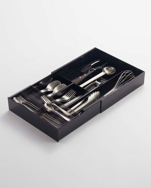 Cutlery Organizer: Three Styles - Yamazaki Home-Drawer Organizer-Yamazaki Home-Black-santoku nyc