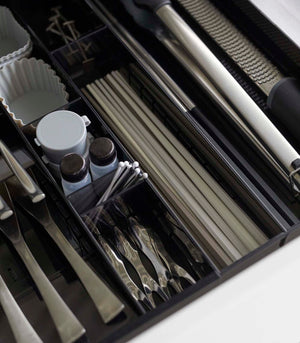 Cutlery Organizer: Three Styles - Yamazaki Home-Drawer Organizer-Yamazaki Home-Black-santoku nyc