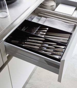 Cutlery Organizer: Three Styles - Yamazaki Home-Drawer Organizer-Yamazaki Home-Black-santoku nyc