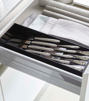 Cutlery Organizer: Three Styles - Yamazaki Home-Drawer Organizer-Yamazaki Home-Black-santoku nyc