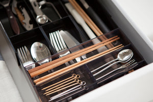 Cutlery Organizer: Three Styles - Yamazaki Home-Drawer Organizer-Yamazaki Home-Black-santoku nyc