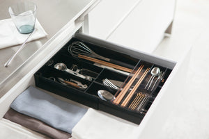 Cutlery Organizer: Three Styles - Yamazaki Home-Drawer Organizer-Yamazaki Home-Black-santoku nyc