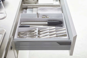 Cutlery Organizer: Three Styles - Yamazaki Home-Drawer Organizer-Yamazaki Home-Black-santoku nyc