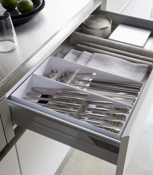 Cutlery Organizer: Three Styles - Yamazaki Home-Drawer Organizer-Yamazaki Home-Black-santoku nyc
