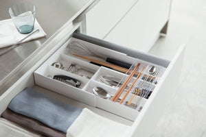 Cutlery Organizer: Three Styles - Yamazaki Home-Drawer Organizer-Yamazaki Home-Black-santoku nyc