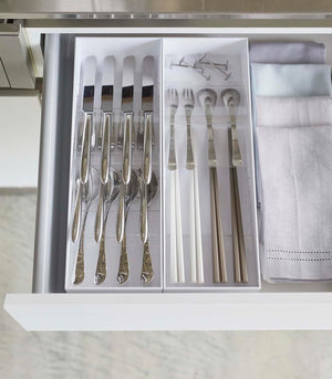 Cutlery Organizer: Three Styles - Yamazaki Home-Drawer Organizer-Yamazaki Home-Black-santoku nyc