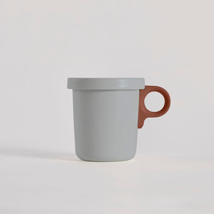 Detachable Handle Enamel Mug Gray - ovject-Mugs-ovject-Teracotta-santoku nyc