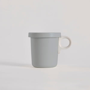 Detachable Handle Enamel Mug Gray - ovject-Mugs-ovject-White-santoku nyc