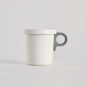 Detachable Handle Enamel Mug White - ovject-Mugs-ovject-Gray-santoku nyc