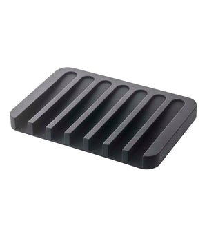 Silicone Self-Draining Soap Tray-Soap Dish-Yamazaki Home-Black-santoku nyc