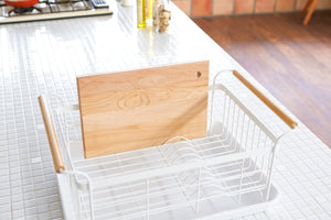 Dish Rack - Steel + Wood-Dish Rack-Yamazaki Home-White-santoku nyc