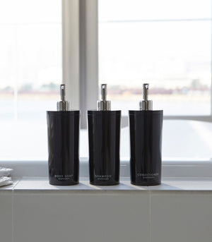 Round Dispenser Bundle: Shampoo, Conditioner, and Body Soap-Shower Dispenser-Yamazaki Home-santoku nyc