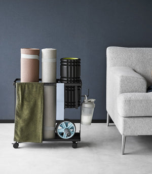 Fitness Equipment Storage Cart, Steel - Yamazaki Home-Sports Equipment-Yamazaki Home-Black-santoku nyc