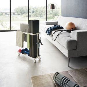 Fitness Equipment Storage Cart, Steel - Yamazaki Home-Sports Equipment-Yamazaki Home-Black-santoku nyc