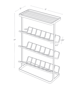 Four-Tier Shower Caddy 17" H, Steel - Yamazaki Home-Shower Caddy-Yamazaki Home-White-santoku nyc