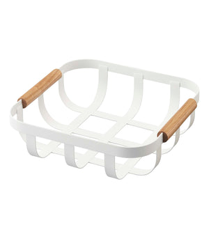 Fruit Basket - Steel + Wood-Fruit Basket-Yamazaki Home-santoku nyc