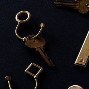 Brass Key Ring 'Shooting Star' Circle - FUTAGAMI-Key Ring-FUTAGAMI-santoku nyc