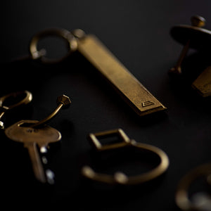 Brass Key Ring 'Shooting Star' Diamond - FUTAGAMI-Key Ring-FUTAGAMI-santoku nyc