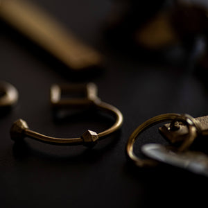 Brass Key Ring 'Shooting Star' Diamond - FUTAGAMI-Key Ring-FUTAGAMI-santoku nyc