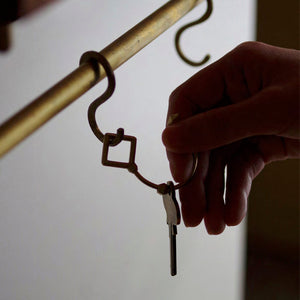 Brass Key Ring 'Shooting Star' Diamond - FUTAGAMI-Key Ring-FUTAGAMI-santoku nyc