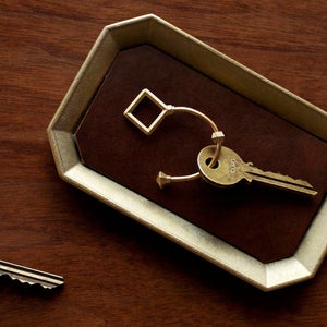 Brass Key Ring 'Shooting Star' Diamond - FUTAGAMI-Key Ring-FUTAGAMI-santoku nyc