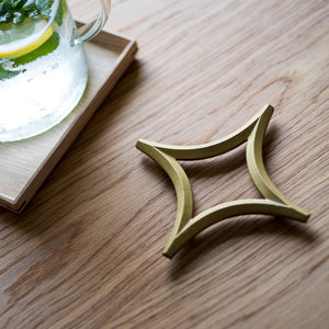 Brass Trivet 'The Star' - FUTAGAMI-Kitchen & Tableware-FUTAGAMI-santoku nyc