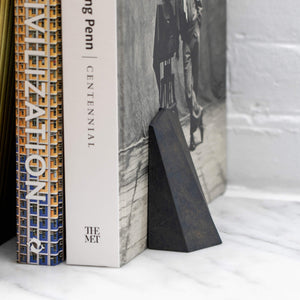 Brass Bookend Koma Shape Black Mottled - FUTAGAMI-Bookends-santoku nyc