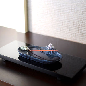 Incense Holder with Mt. Fuji -Blue - GINGADO-Art & Collectibles-GINGADO-santoku nyc
