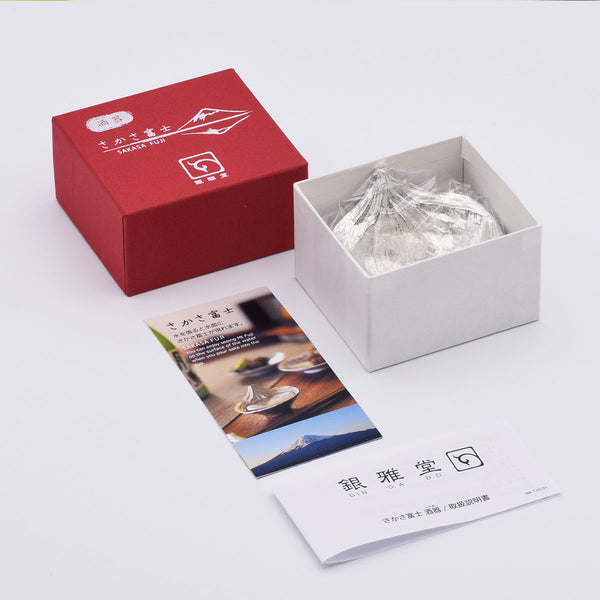 GINGADO Tin Sake Cup (30 ml ) - Upside-Down Mt. Fuji