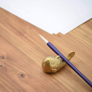 Brass Paperweight Pufferfish - GINGADO-Art & Collectibles-GINGADO-santoku nyc