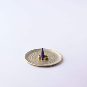 Brass Incense Stick Holder with Tray 'Lotus' - GINGADO-Home & Wellness-GINGADO-santoku nyc