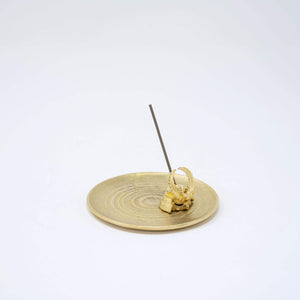 Brass Incense Stick Holder with Tray 'Tokugawa' - GINGADO-Home & Wellness-GINGADO-santoku nyc