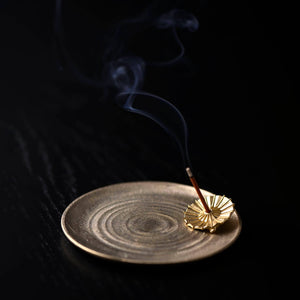 Brass Incense Stick Holder with Tray 'Umbrella' - GINGADO-Home & Wellness-GINGADO-santoku nyc