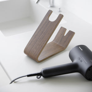 Hair Dryer and Iron Stand, Wood - Yamazaki Home-Hair Care-Yamazaki Home-SANTOKU NYC