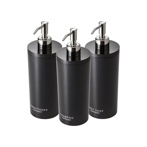 Round Dispenser Bundle - Shampoo, Conditioner, and Body Soap - Yamazaki Home