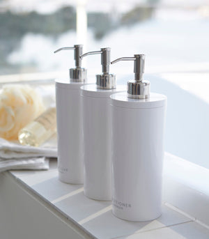 Round Dispenser Bundle: Shampoo, Conditioner, and Body Soap-Shower Dispenser-Yamazaki Home-santoku nyc