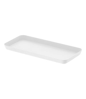 Flat Vanity Tray Two Sizes, Steel-Trays + Catchalls-Yamazaki Home-4" x 8.5"-White-santoku nyc