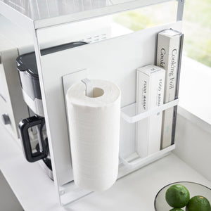 Kitchen Appliance Rack With Steel Side Panel, Steel - Yamazaki Home-Countertop Shelf-Yamazaki Home-White-santoku nyc