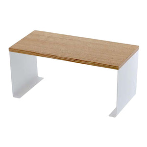 Steel & Wood Stackable Countertop Shelf Two Sizes-Riser-Yamazaki Home-Small-santoku nyc