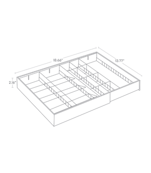 Large Expandable Cutlery Organizer - Yamazaki Home-Drawer Organizer-Yamazaki Home-White-santoku nyc