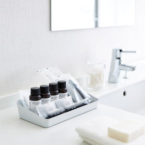 Angled Vanity Tray Two Sizes, Steel-Trays + Catchalls-Yamazaki Home-santoku nyc
